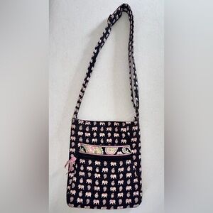 Vera Bradley Pink Elephant Print Crossbody Bag